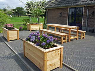 Tuinset Bloembakken Douglas Hout